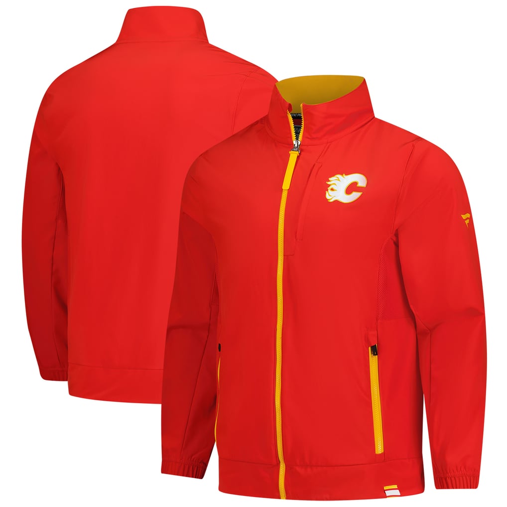  Calgary Flames Fanatics Authentic Pro Full-Zip Coaches Jacket - Red